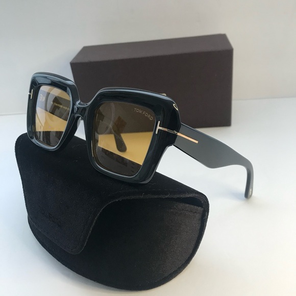 - 💯- New Authentic Tom Ford Esme FT1157 01E Black Yellow - Picture 6 of 16